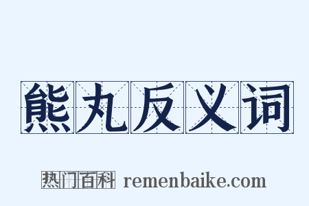 熊丸反义词是什么意思的图片